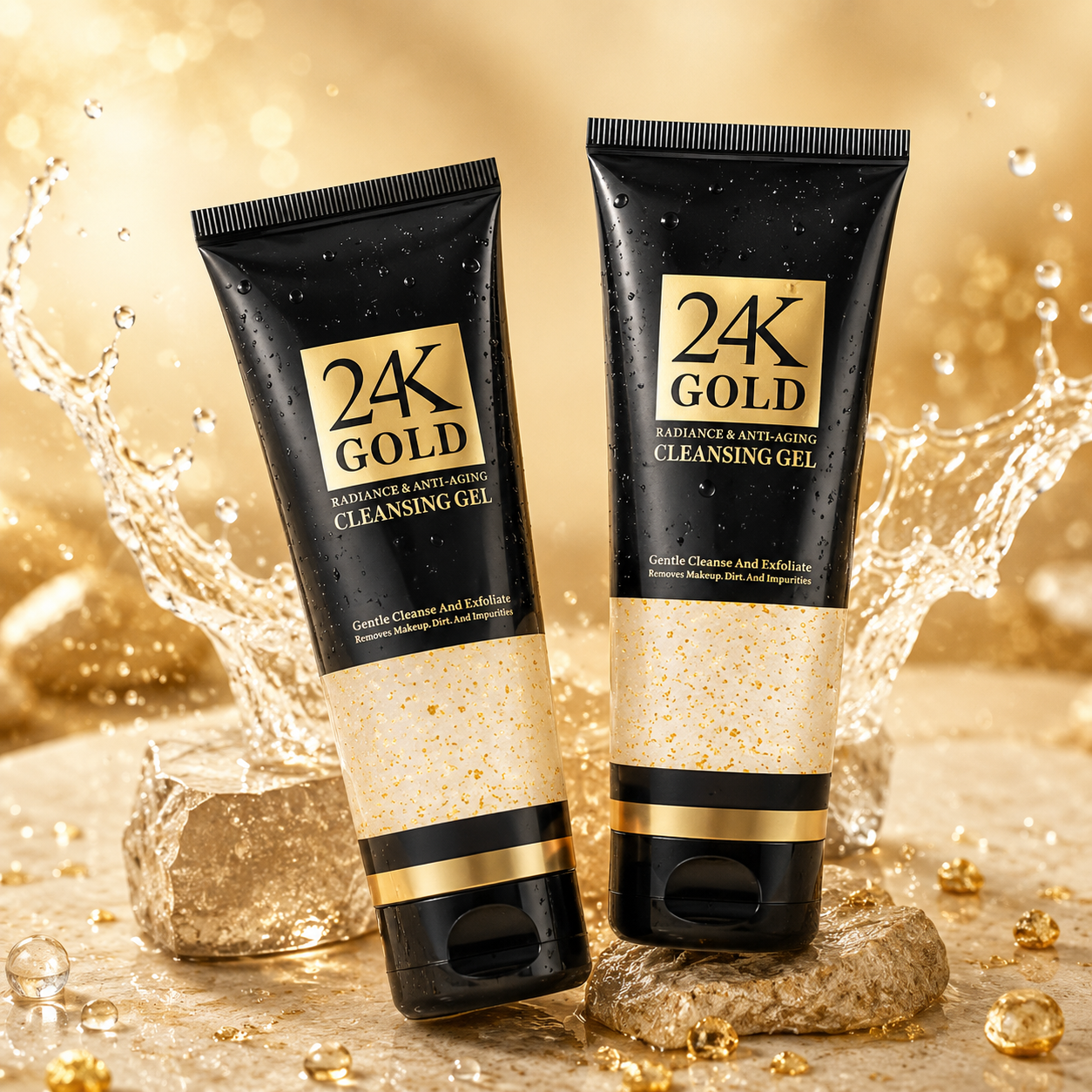 24K Gold Radiance & Anti-Aging Eye Serum & Cleansing Gel - Dr Rashel