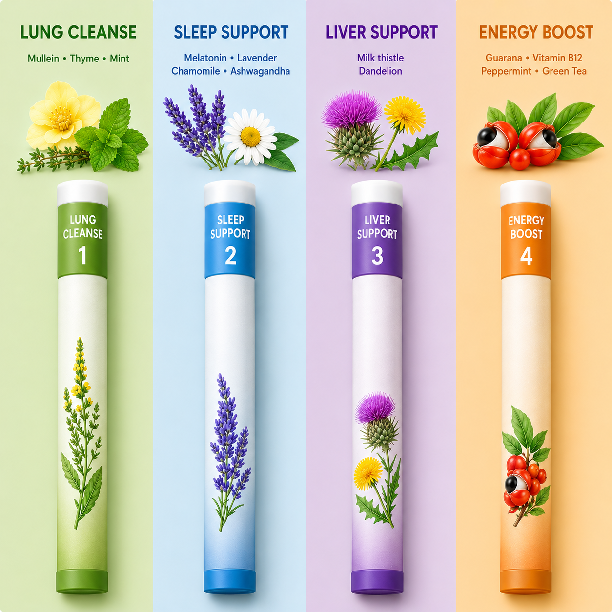 🌿 Herbal Diffuser – Four Aromas in One Pack